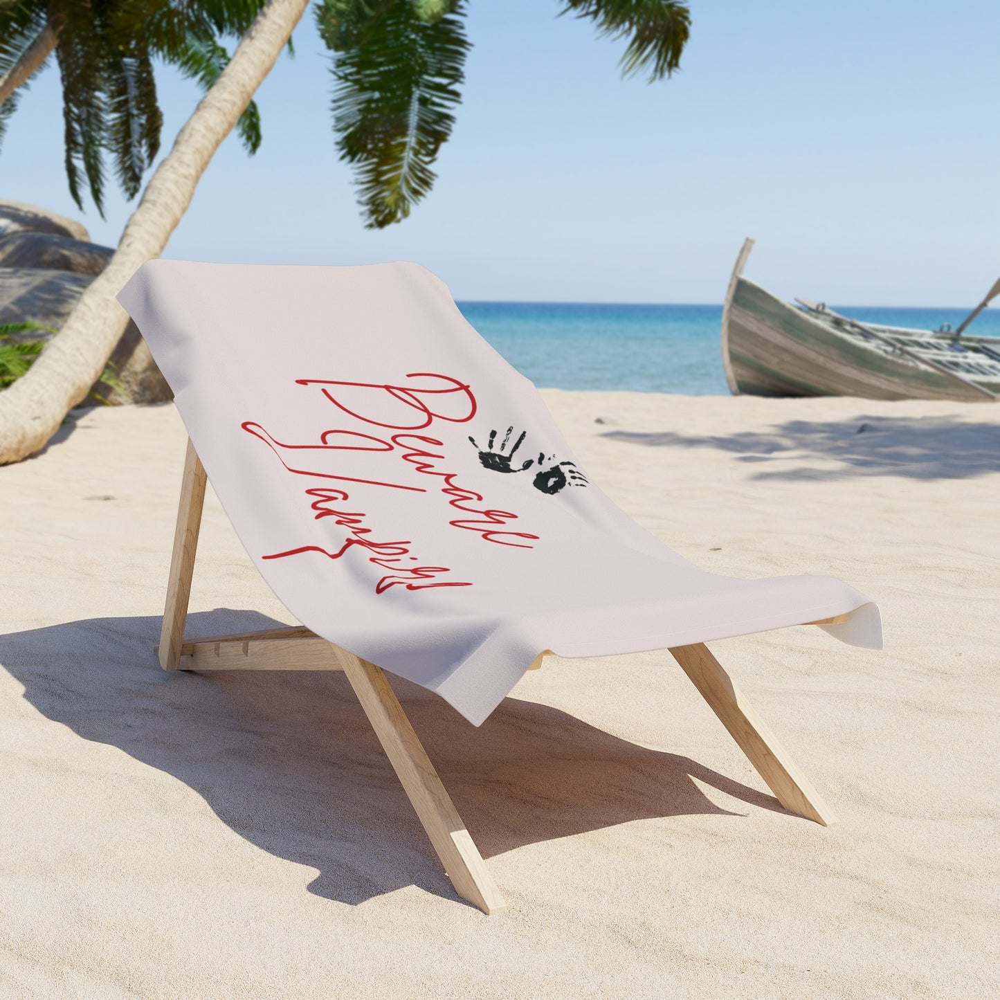 Beware Vampire Beach Towel