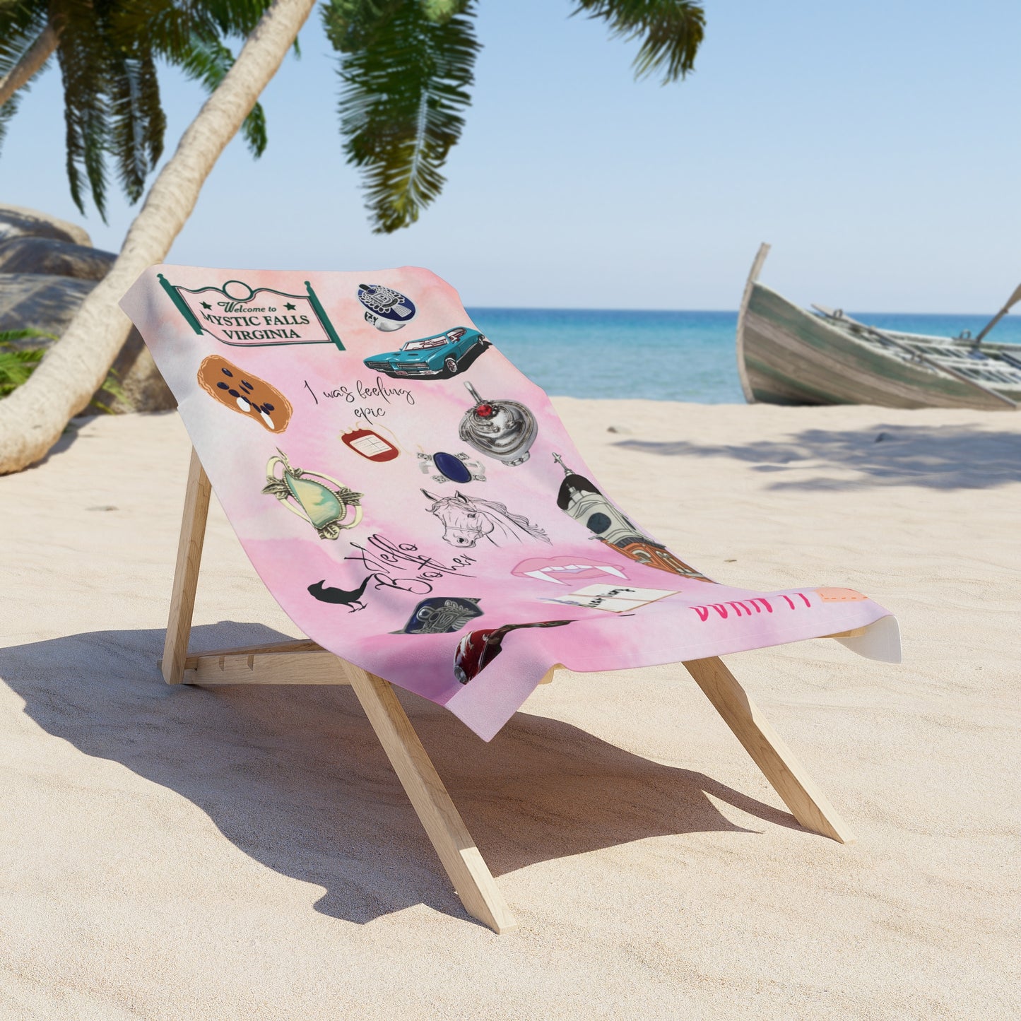 TVD Beach Towel