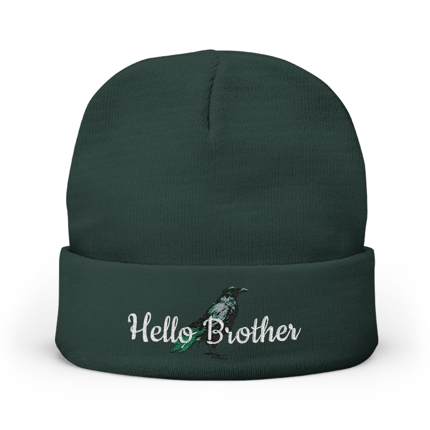 Hello Brother Knit Beanie (Embroidery)
