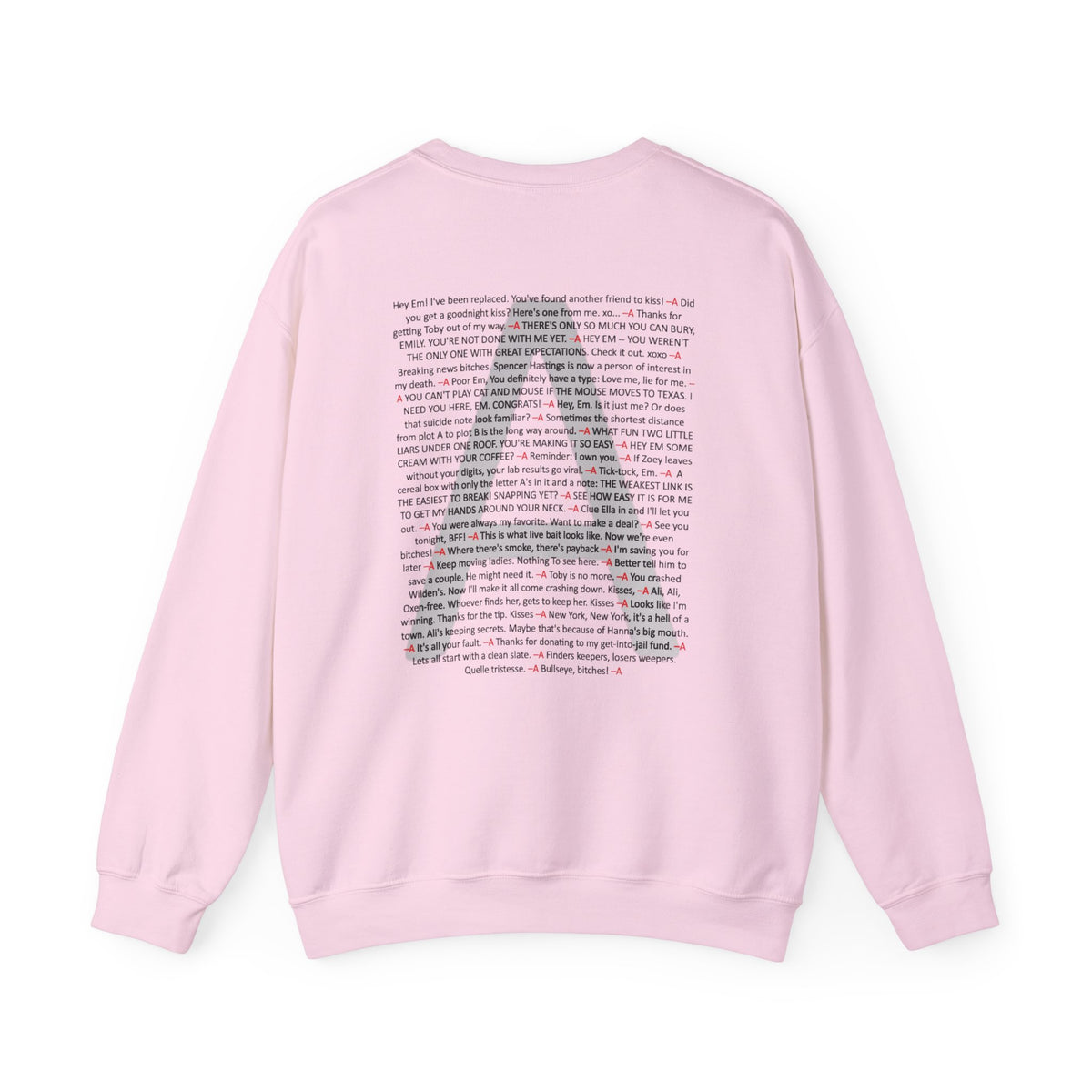 Your Favorite Liar Emily's Txts Crewneck Sweatshirt