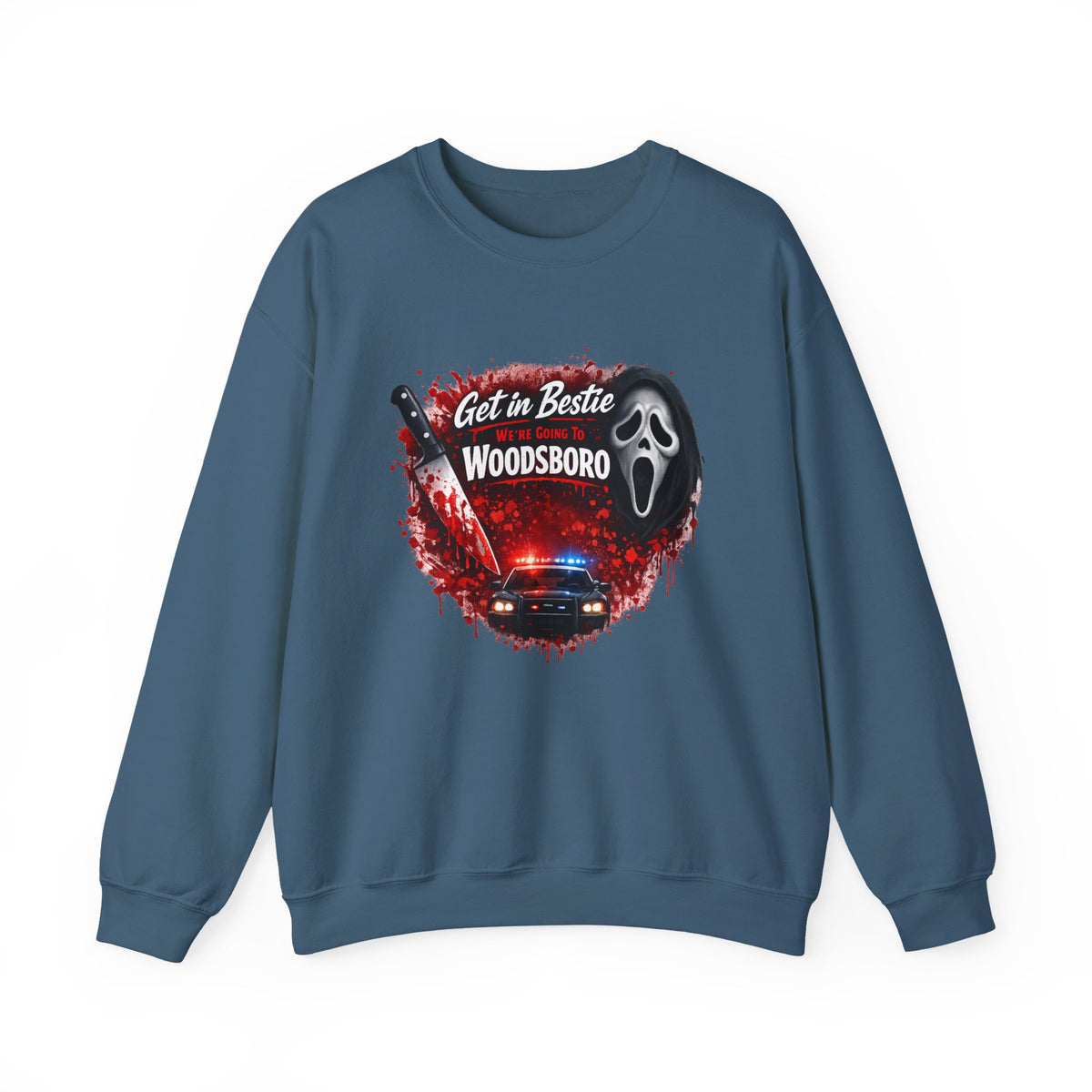 Get in Bestie (Woodsboro) Crewneck Sweatshirt