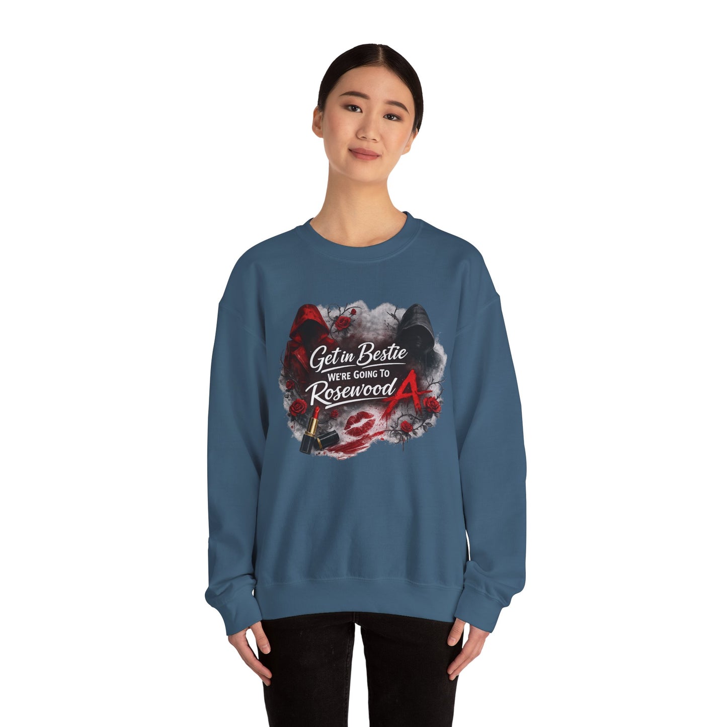 Get in Bestie (Rosewood) Crewneck Sweatshirt