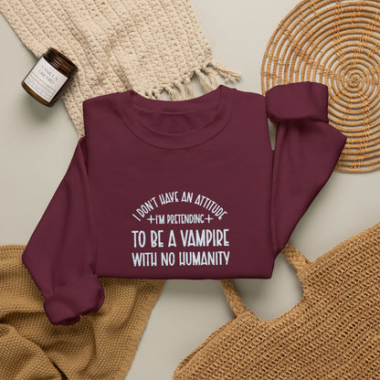 Vampire Humanity Crewneck Sweatshirt (Embroidery)