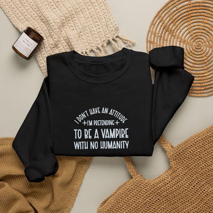Vampire Humanity Crewneck Sweatshirt (Embroidery)