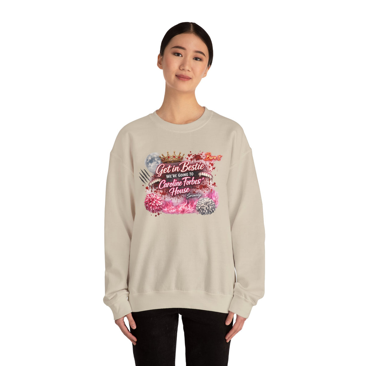 Get in Bestie (Caroline Forbes') Crewneck Sweatshirt