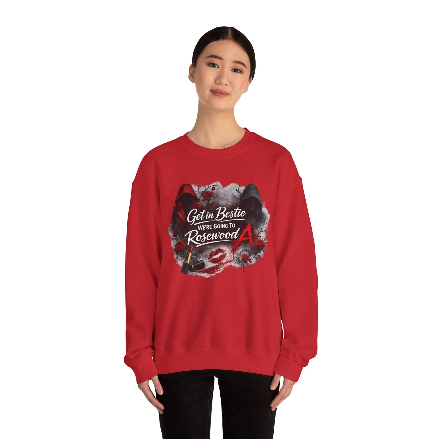 Get in Bestie (Rosewood) Crewneck Sweatshirt