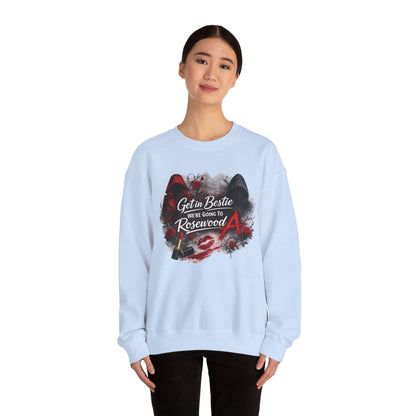 Get in Bestie (Rosewood) Crewneck Sweatshirt