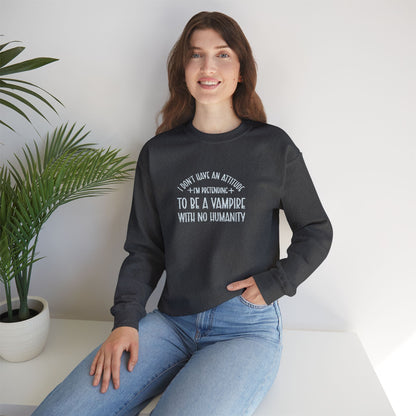 Vampire Humanity Crewneck Sweatshirt (Embroidery)