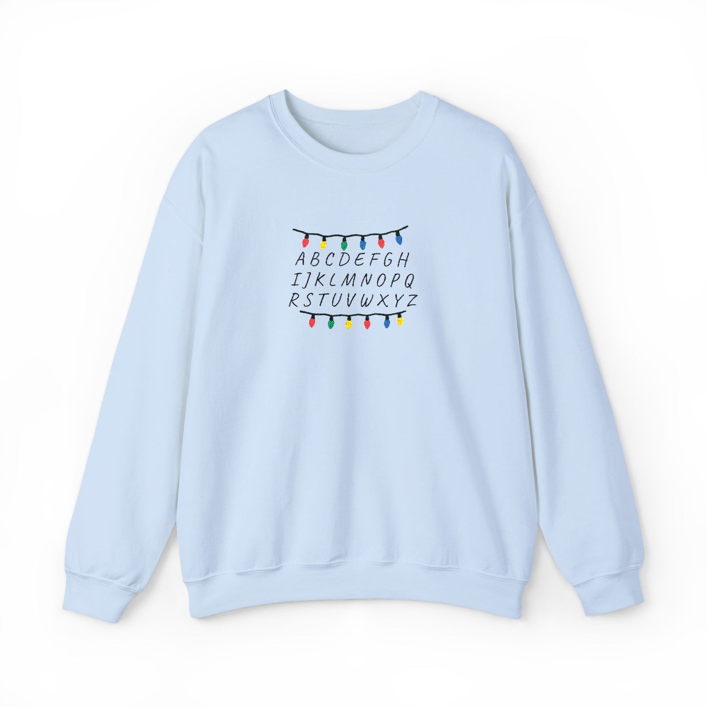 Stranger Things Alphabet Crewneck Sweatshirt (Embroidery)