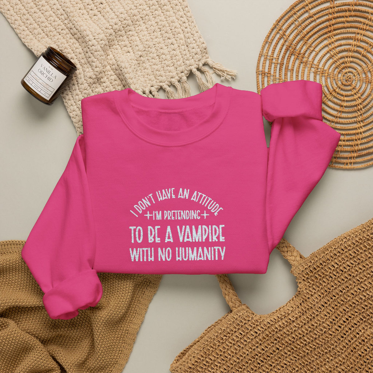 Vampire Humanity Crewneck Sweatshirt (Embroidery)