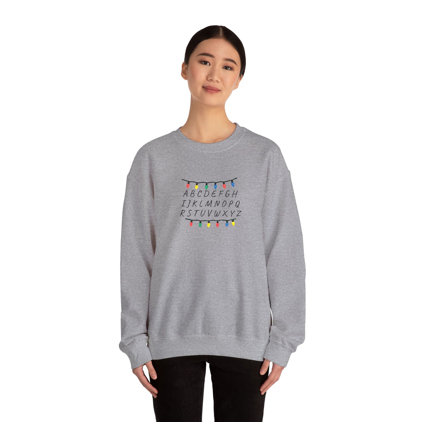 Stranger Things Alphabet Crewneck Sweatshirt (Embroidery)