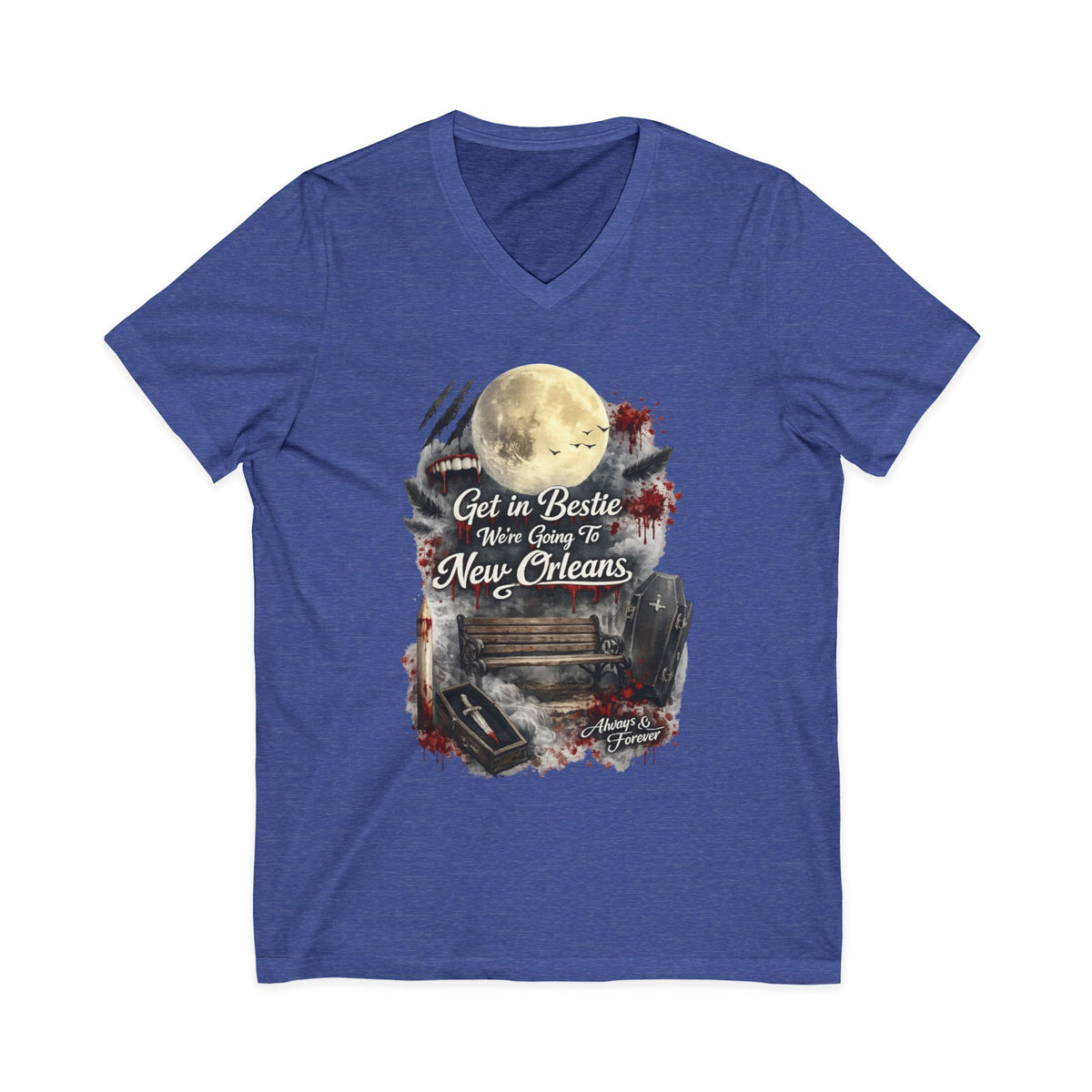 New Orleans Unisex Jersey Short Sleeve V-Neck Tee