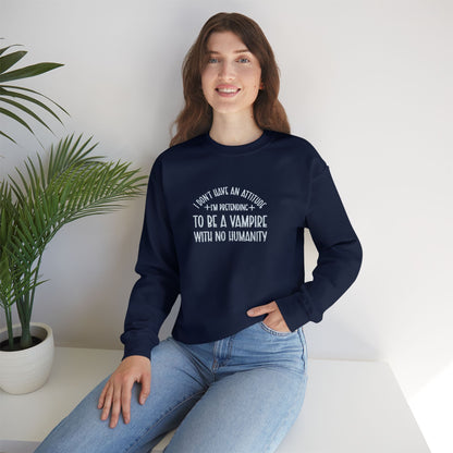 Vampire Humanity Crewneck Sweatshirt (Embroidery)