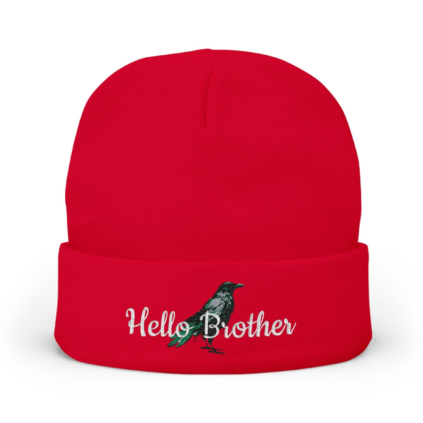 Hello Brother Knit Beanie (Embroidery)