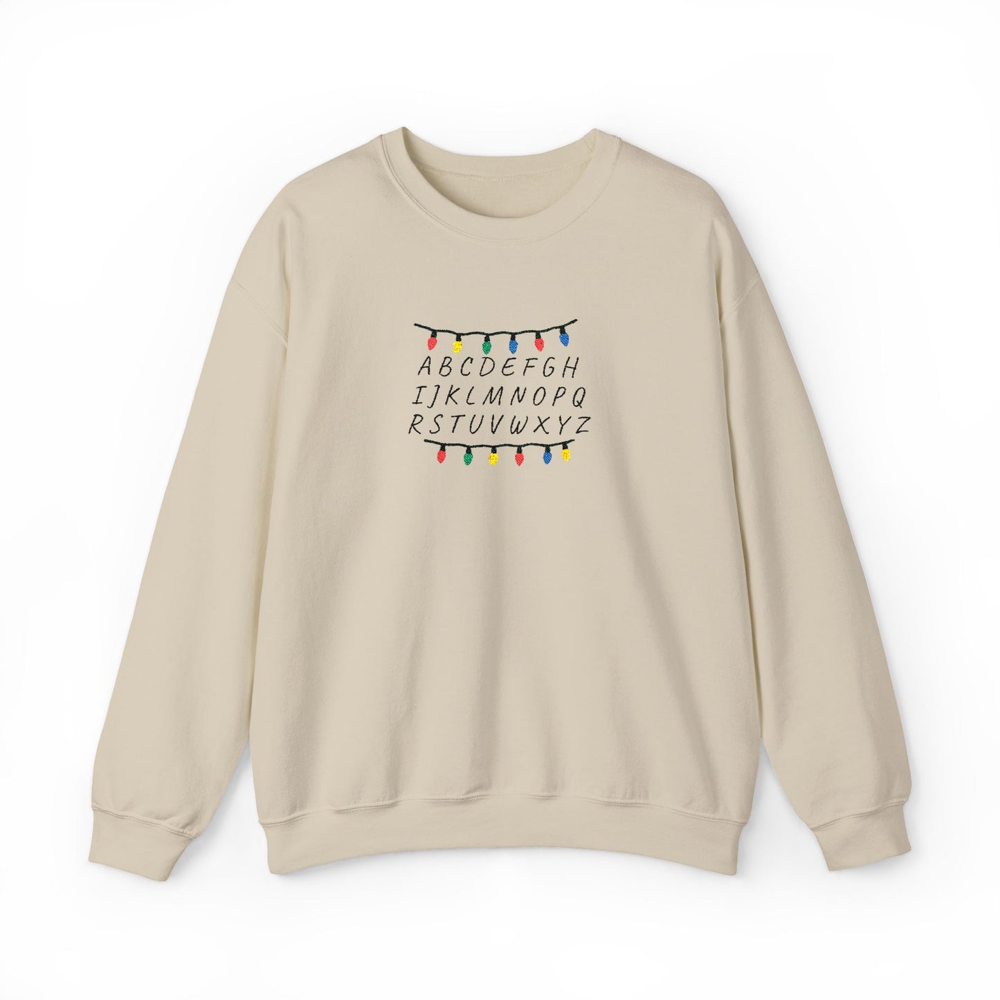 Stranger Things Alphabet Crewneck Sweatshirt (Embroidery)