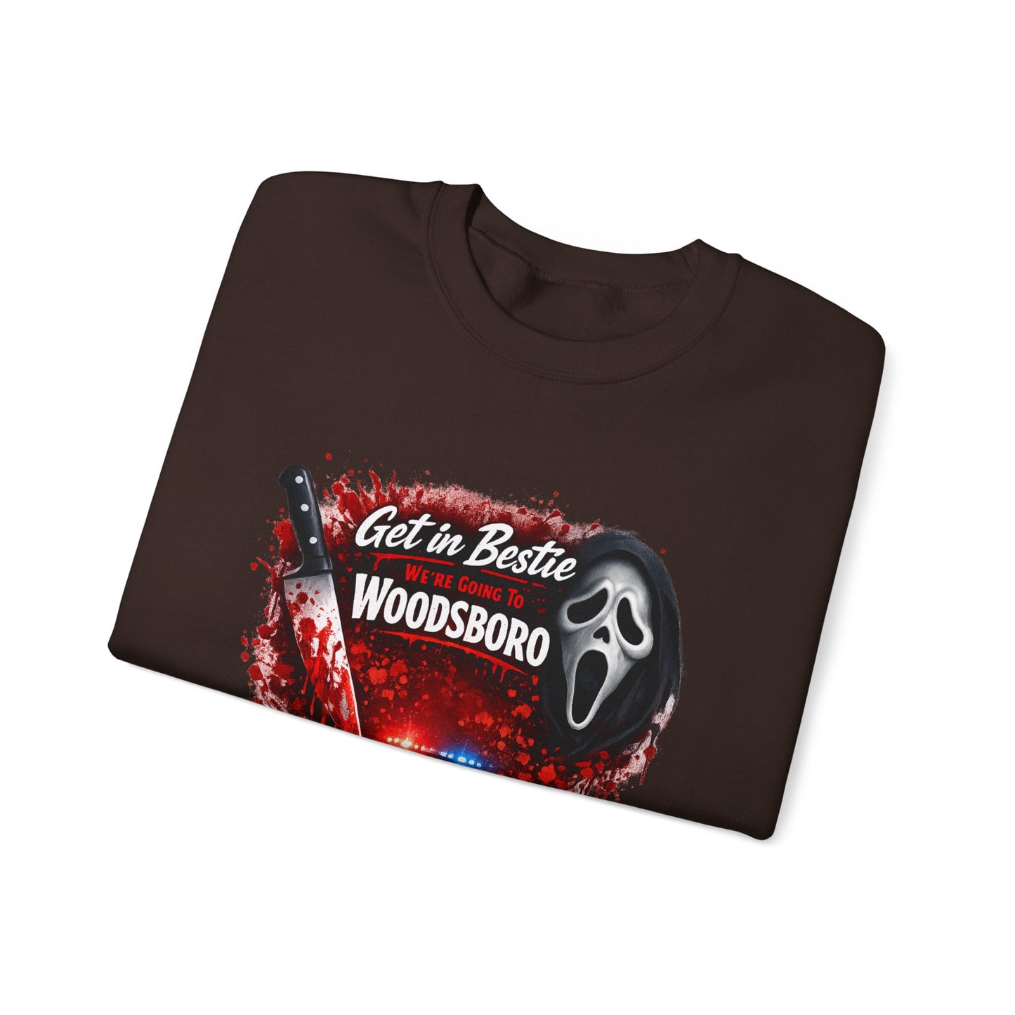 Get in Bestie (Woodsboro) Crewneck Sweatshirt