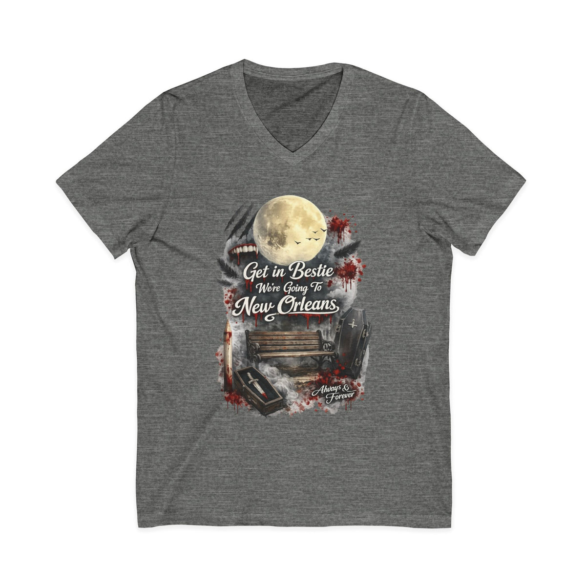 New Orleans Unisex Jersey Short Sleeve V-Neck Tee