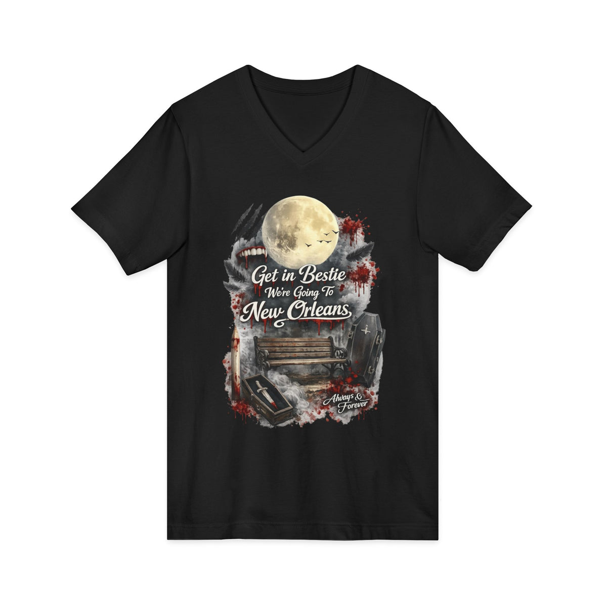New Orleans Unisex Jersey Short Sleeve V-Neck Tee