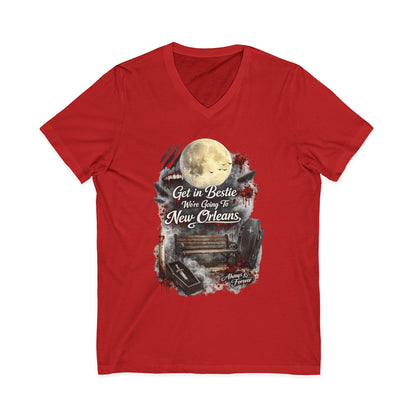 New Orleans Unisex Jersey Short Sleeve V-Neck Tee