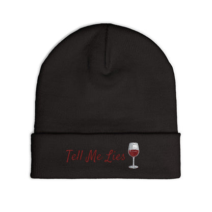 Tell Me Lies Knit Beanie (Embroidery)
