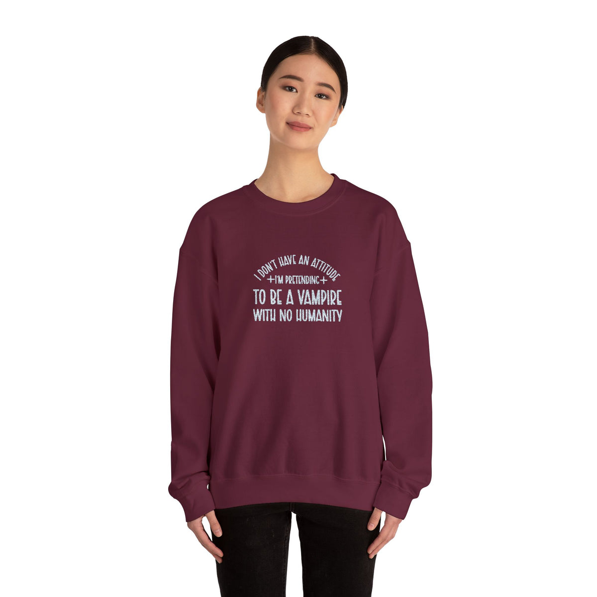 Vampire Humanity Crewneck Sweatshirt (Embroidery)