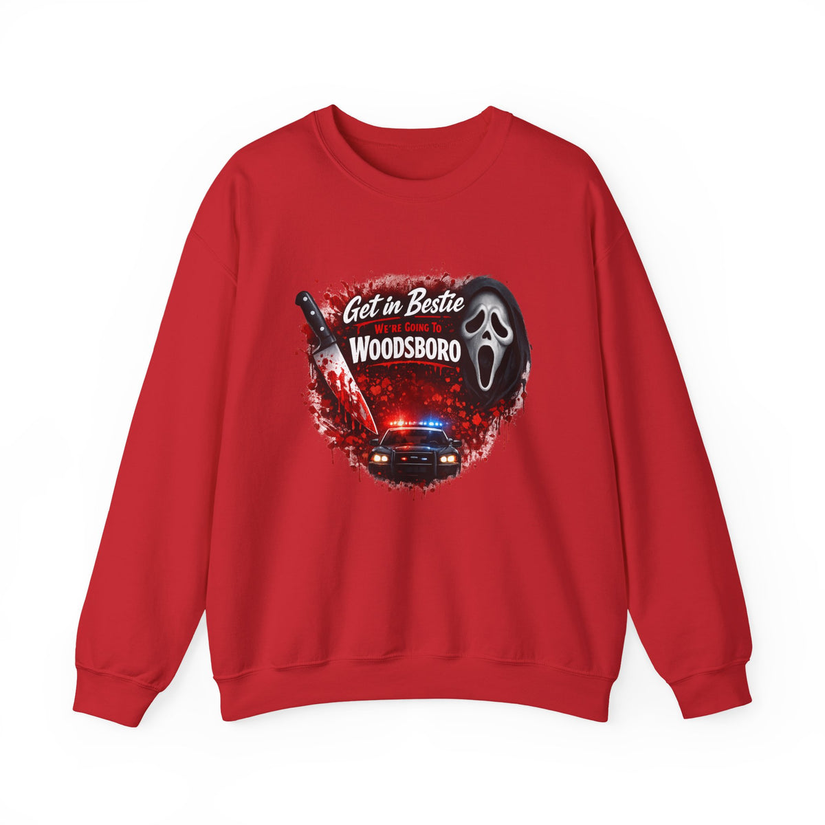 Get in Bestie (Woodsboro) Crewneck Sweatshirt