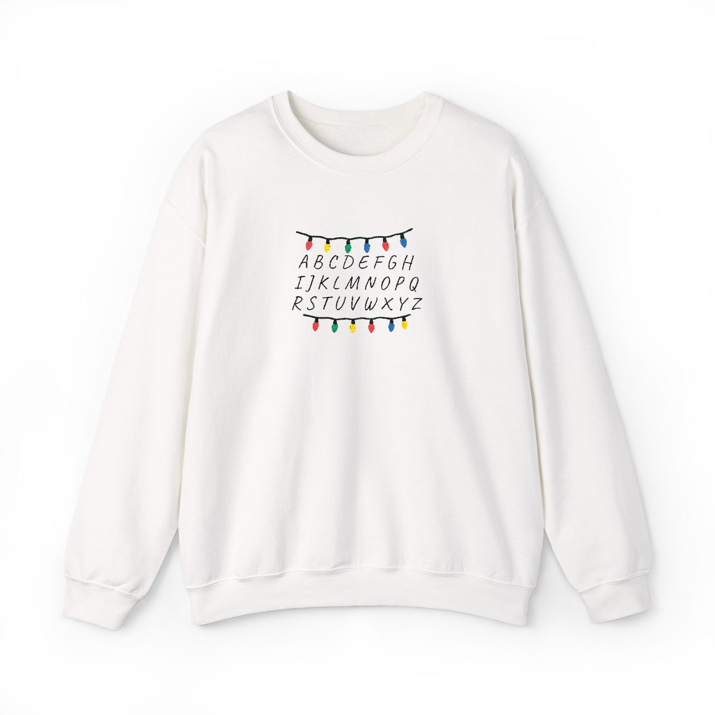 Stranger Things Alphabet Crewneck Sweatshirt (Embroidery)