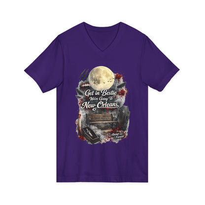 New Orleans Unisex Jersey Short Sleeve V-Neck Tee