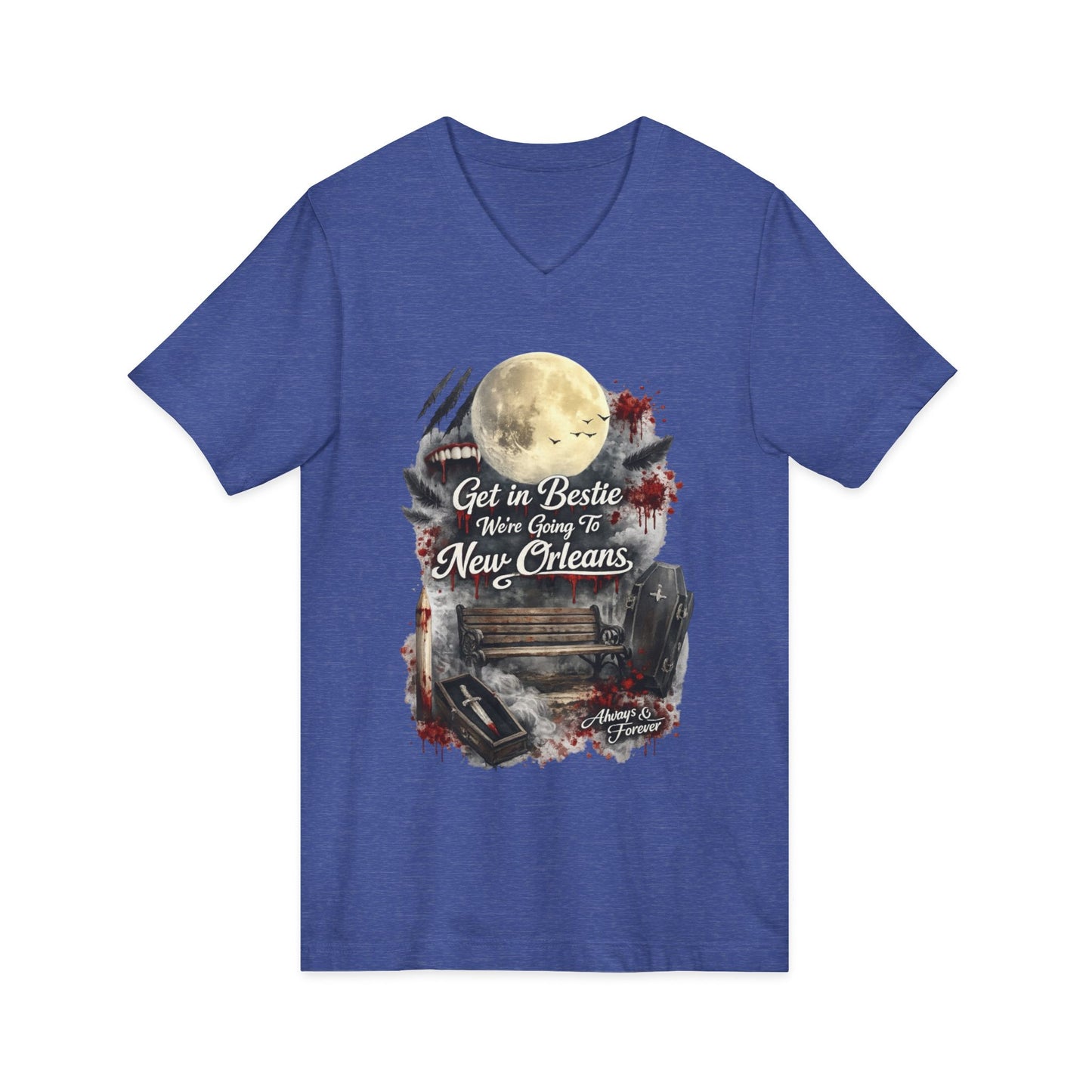 New Orleans Unisex Jersey Short Sleeve V-Neck Tee