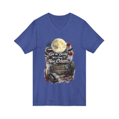 New Orleans Unisex Jersey Short Sleeve V-Neck Tee