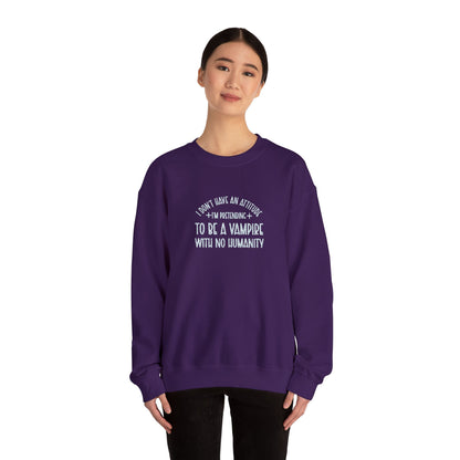 Vampire Humanity Crewneck Sweatshirt (Embroidery)