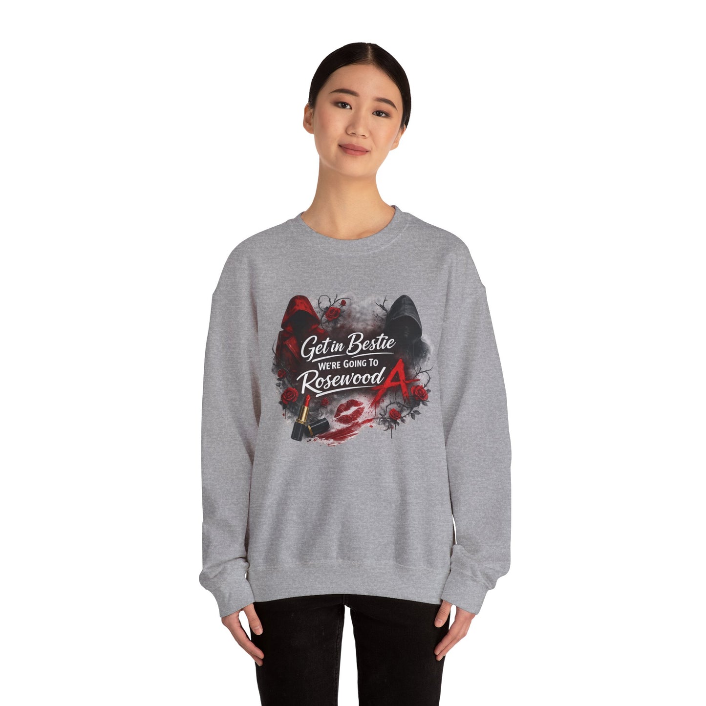 Get in Bestie (Rosewood) Crewneck Sweatshirt