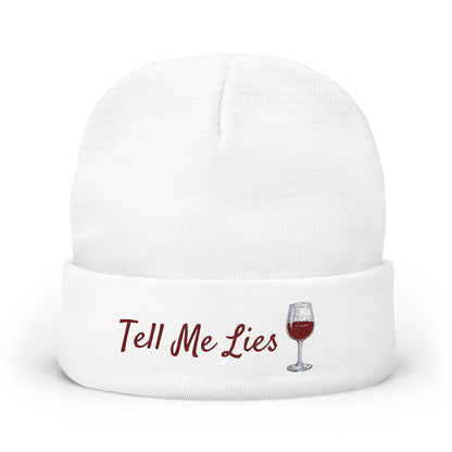 Tell Me Lies Knit Beanie (Embroidery)