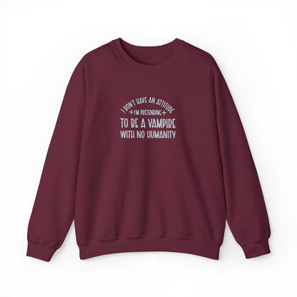 Vampire Humanity Crewneck Sweatshirt (Embroidery)