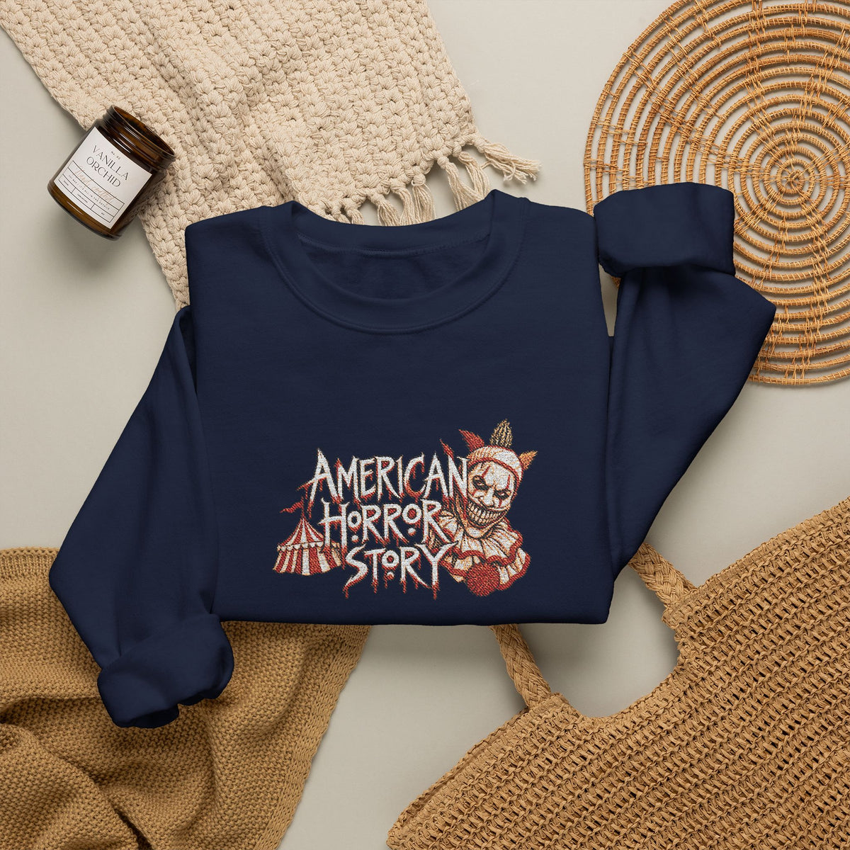 Twisty the Clown Crewneck Sweatshirt (Embroidery)