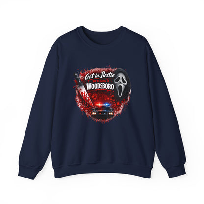 Get in Bestie (Woodsboro) Crewneck Sweatshirt