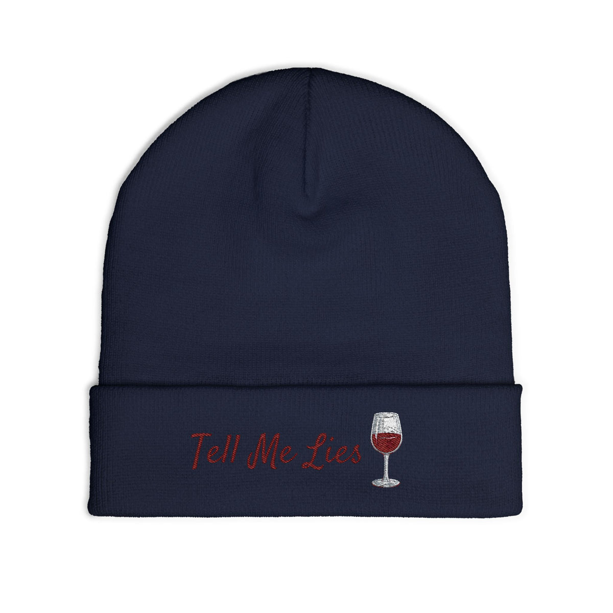 Tell Me Lies Knit Beanie (Embroidery)