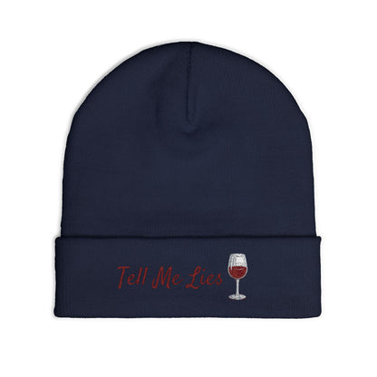 Tell Me Lies Knit Beanie (Embroidery)