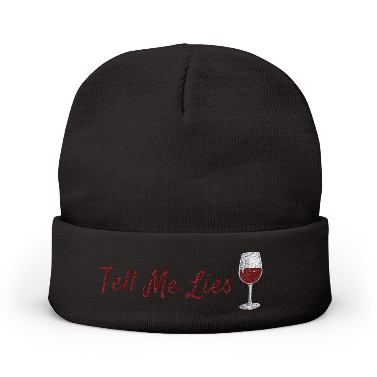 Tell Me Lies Knit Beanie (Embroidery)