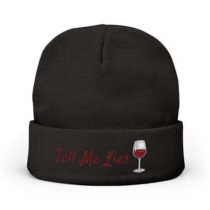 Tell Me Lies Knit Beanie (Embroidery)