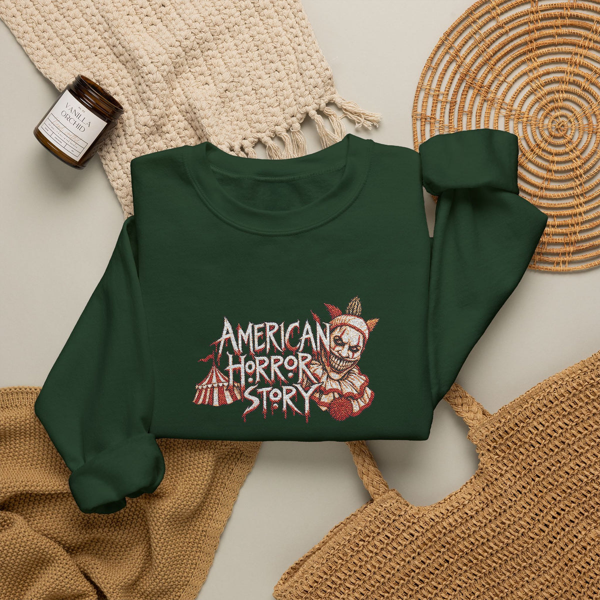 Twisty the Clown Crewneck Sweatshirt (Embroidery)