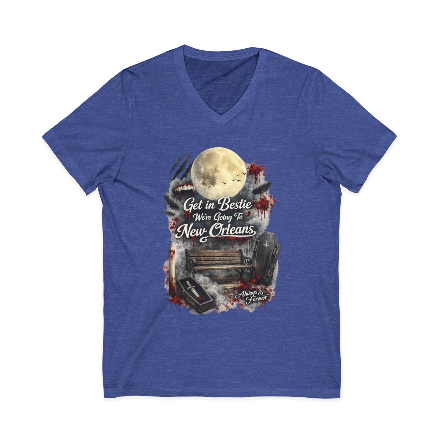 New Orleans Unisex Jersey Short Sleeve V-Neck Tee