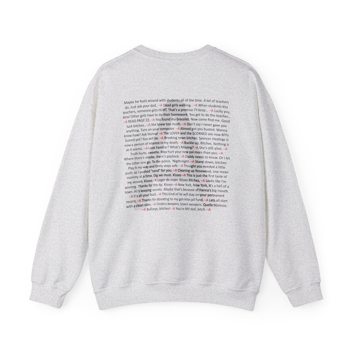 Your Favorite Liar Aria's Txts Crewneck Sweatshirt
