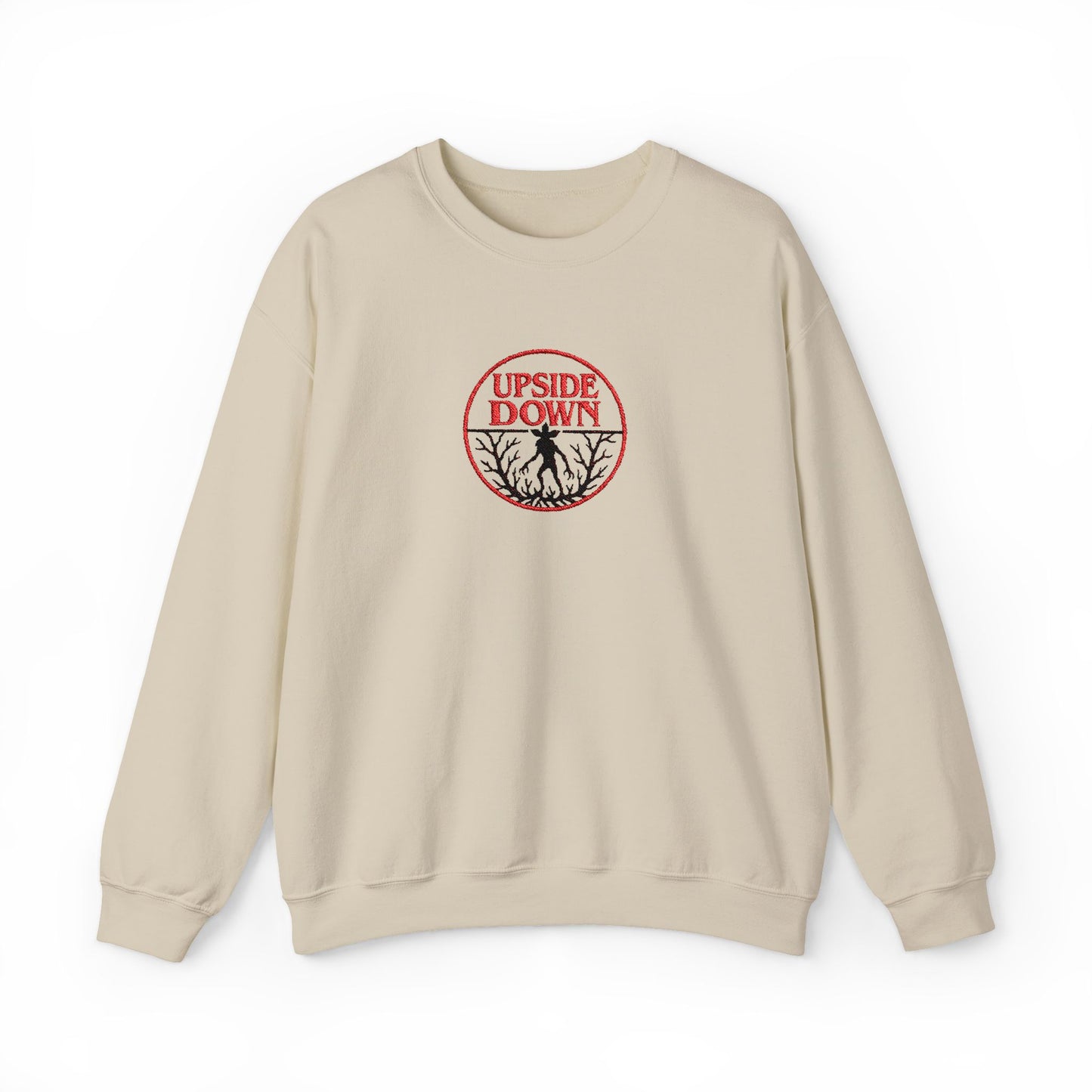 Upside Down Crewneck Sweatshirt (Embroidery)