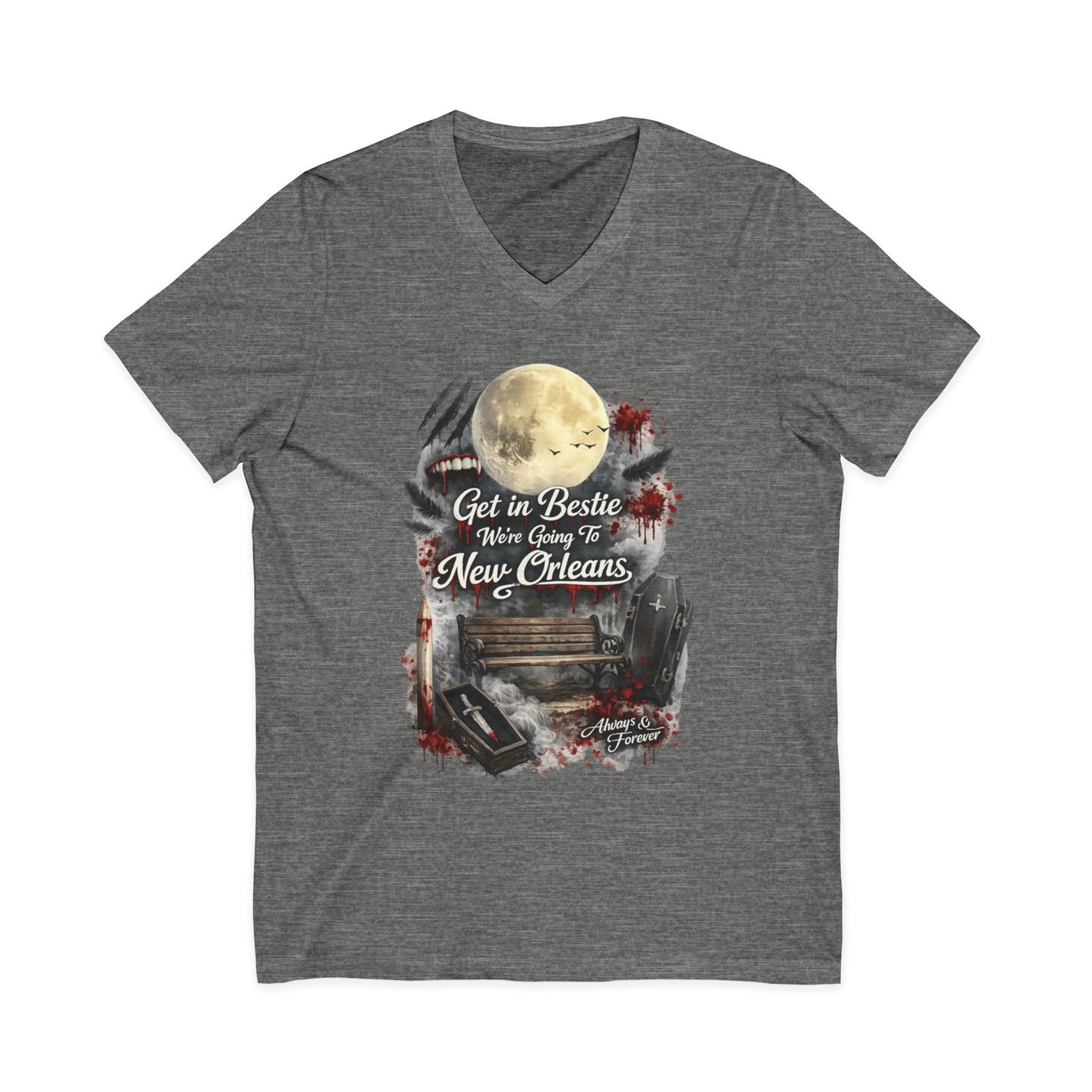 New Orleans Unisex Jersey Short Sleeve V-Neck Tee