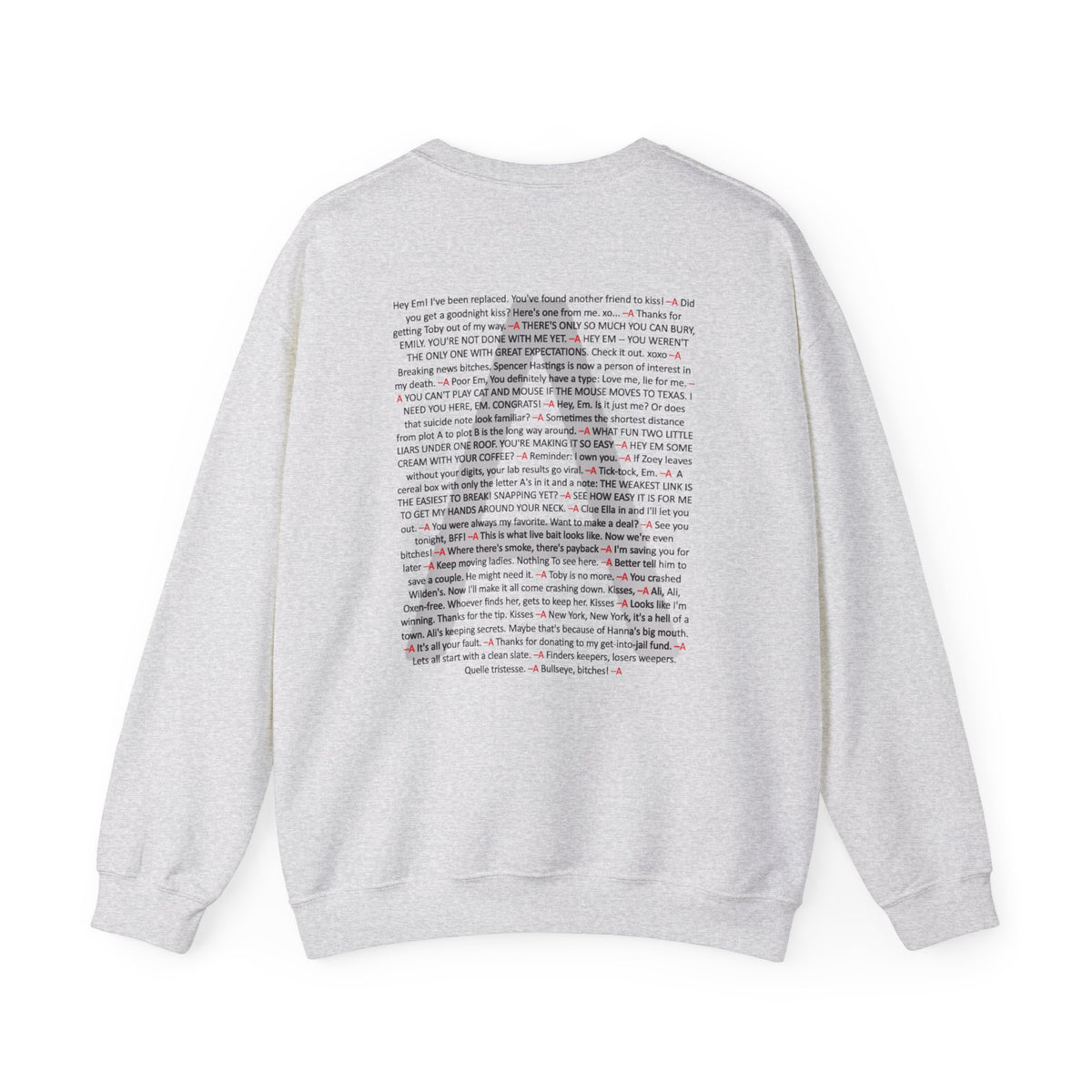 Your Favorite Liar Emily's Txts Crewneck Sweatshirt