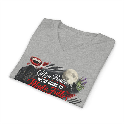 Mystic Falls Unisex Jersey Short Sleeve V-Neck Tee