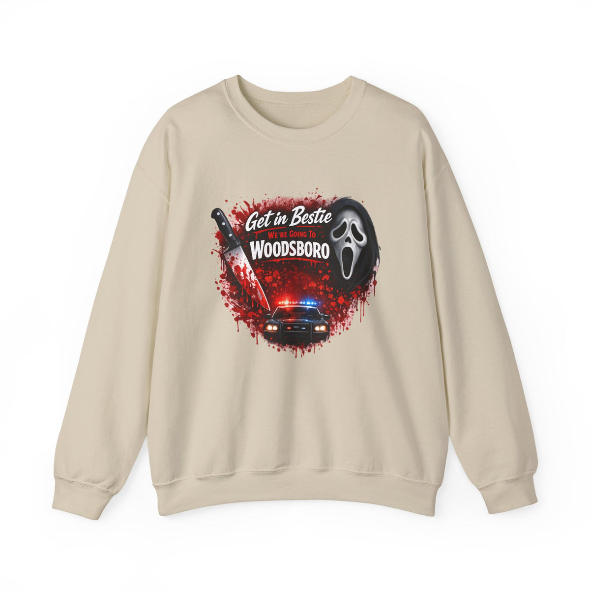 Get in Bestie (Woodsboro) Crewneck Sweatshirt