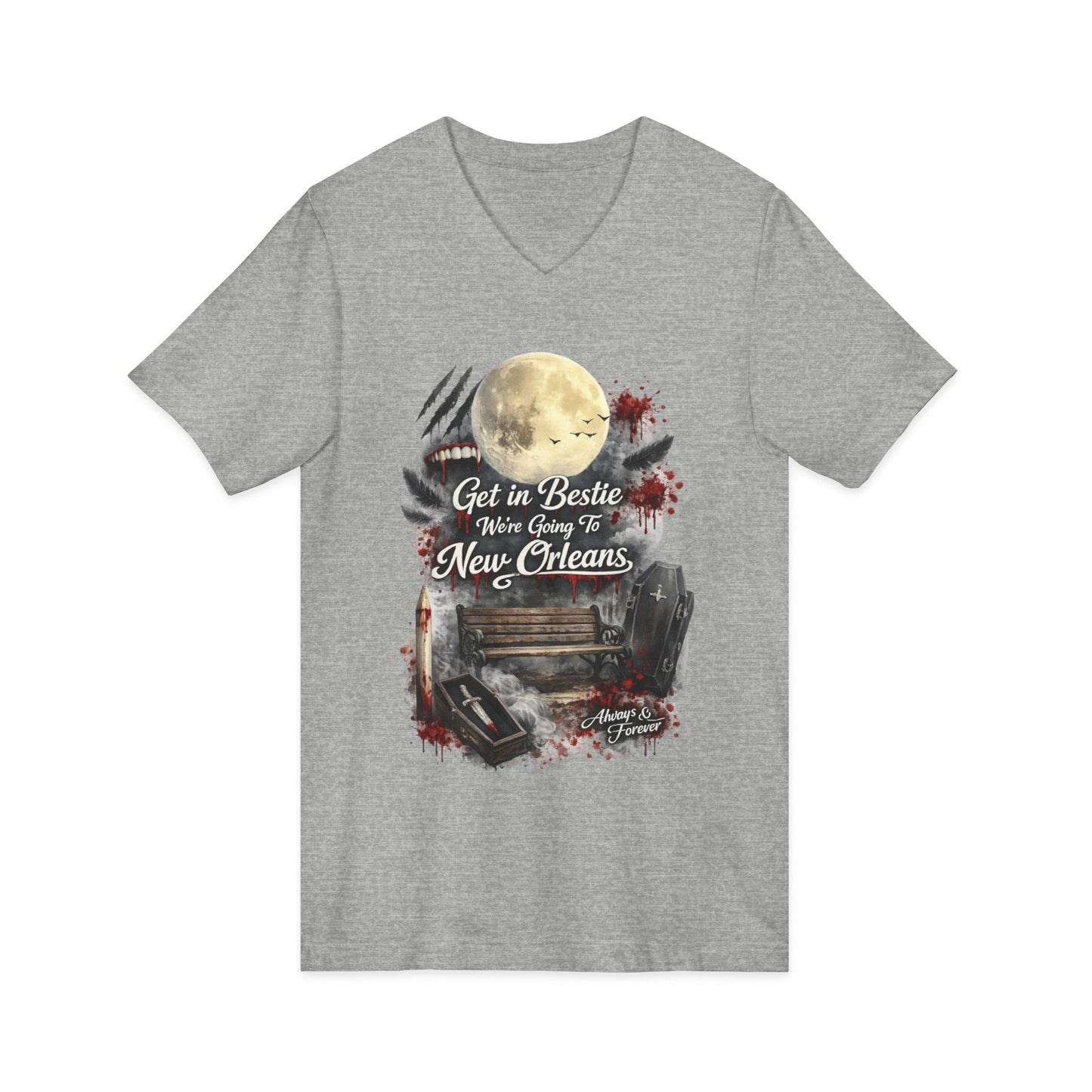 New Orleans Unisex Jersey Short Sleeve V-Neck Tee
