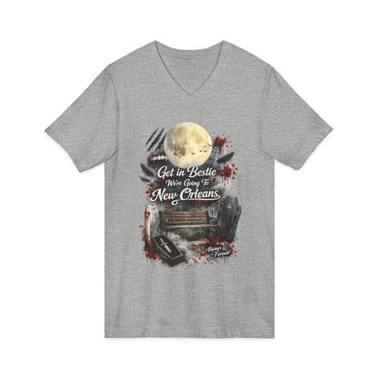 New Orleans Unisex Jersey Short Sleeve V-Neck Tee